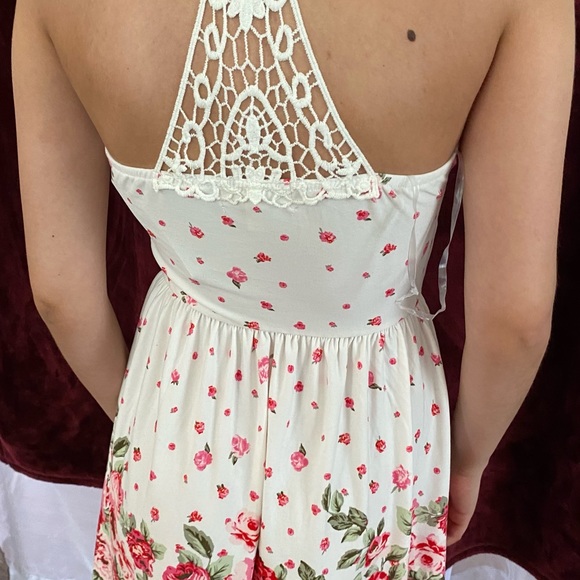 Derek Heart - Pink and white dress with floral pattern - Picture 2 of 4